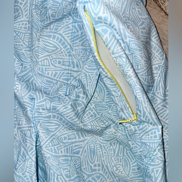 Birddogs swim trunks Bathing Suit blue white yellow trim  7” lined XXL New $80 - Picture 12 of 15